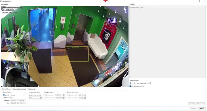 Illustrative active-search surveillance demonstration from the existing website